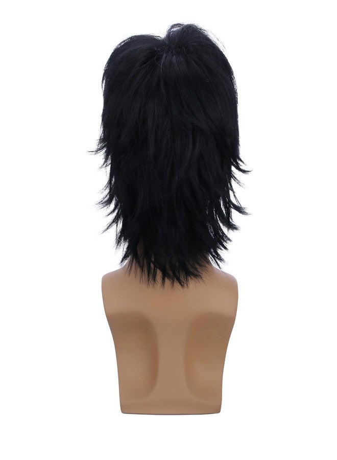 DUDUWIG Kids Black Wig Boys Short Black Straight Wig with Bangs Synthetic Wigs Cosplay Hair Wigs - Image 5